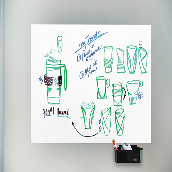 Postit® Dry Erase Surface with Adhesive Backing Wall Mounted Whiteboard & Reviews Wayfair Canada